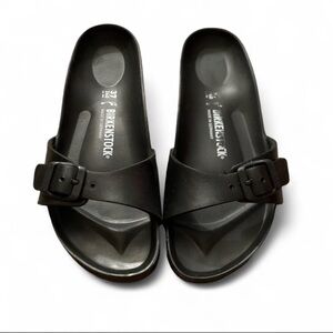 Birkenstock Womens Madrid Essentials Black Slip-On Slide Sandals Size 37/6